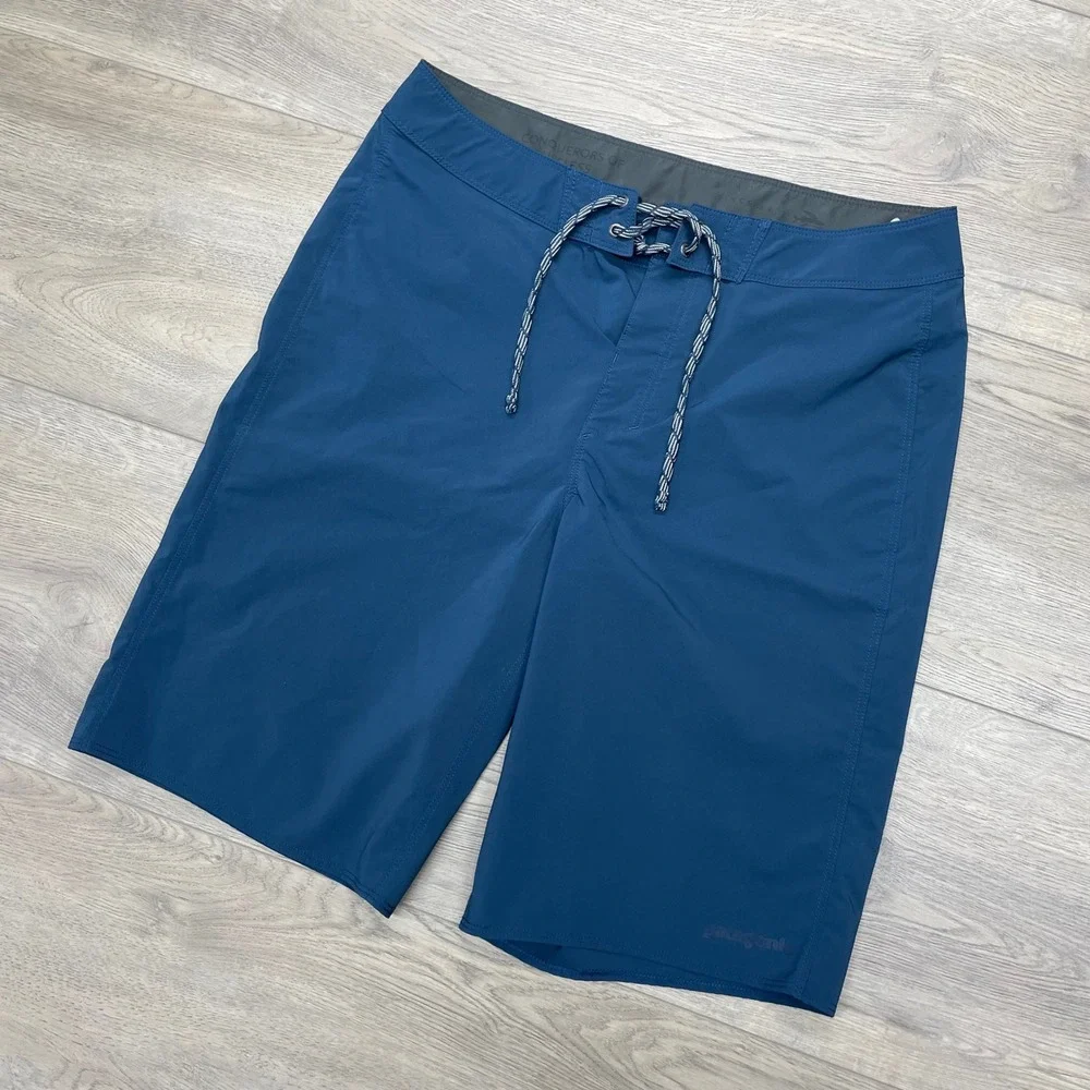 Patagonia Hydropeak Board Shorts Mens 30 Blue STY86480 Drawstring Swim Trunks